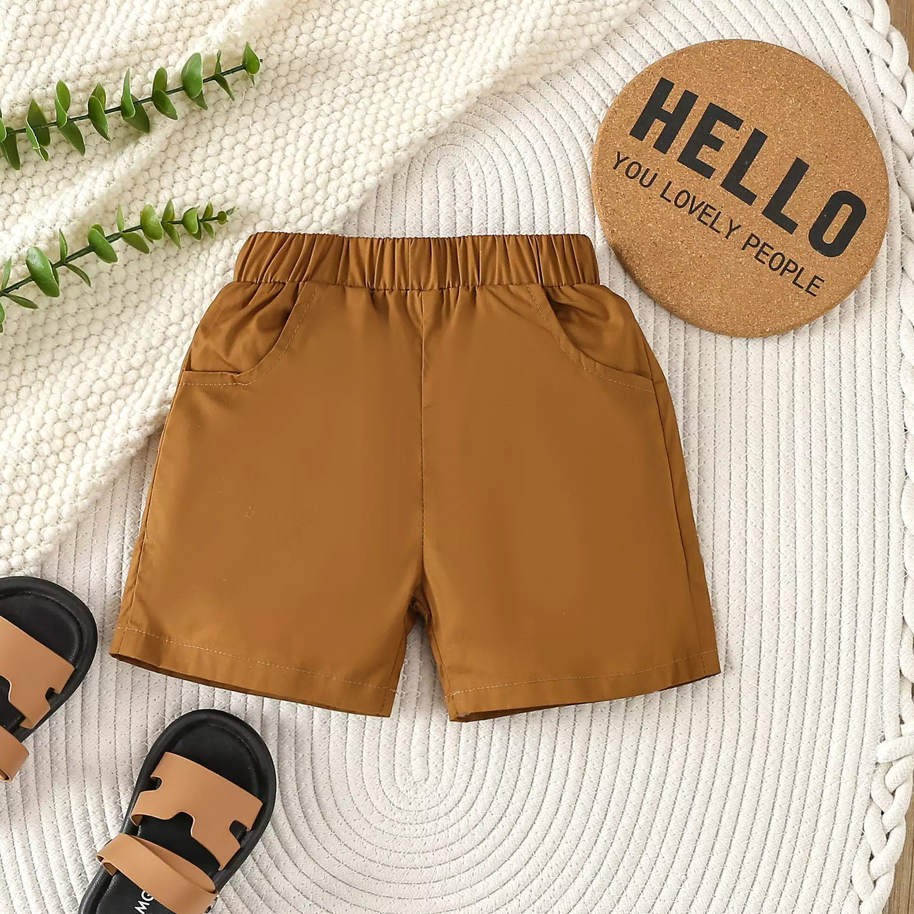 2 Pieces Set Baby Kid Boys Easter Animals Shirts And Solid Color Shorts Wholesale 24030141