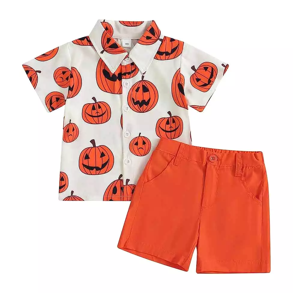 2 Pieces Set Baby Kid Boys Print Shirts And Shorts Wholesale 23090618