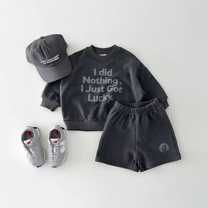 2 Pieces Set Baby Kid Girls Boys Letters Tops And Solid Color Shorts Wholesale 231130114