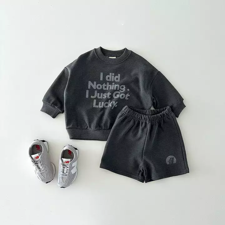 2 Pieces Set Baby Kid Girls Boys Letters Tops And Solid Color Shorts Wholesale 231130114