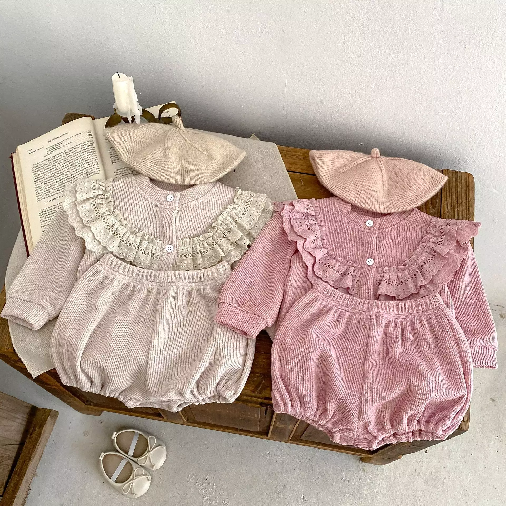 2 Pieces Set Baby Kid Girls Solid Color Tops And Shorts Wholesale 230828247