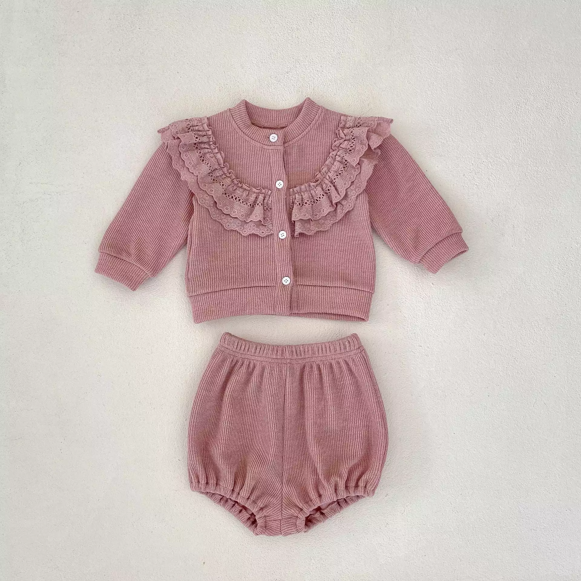 2 Pieces Set Baby Kid Girls Solid Color Tops And Shorts Wholesale 230828247