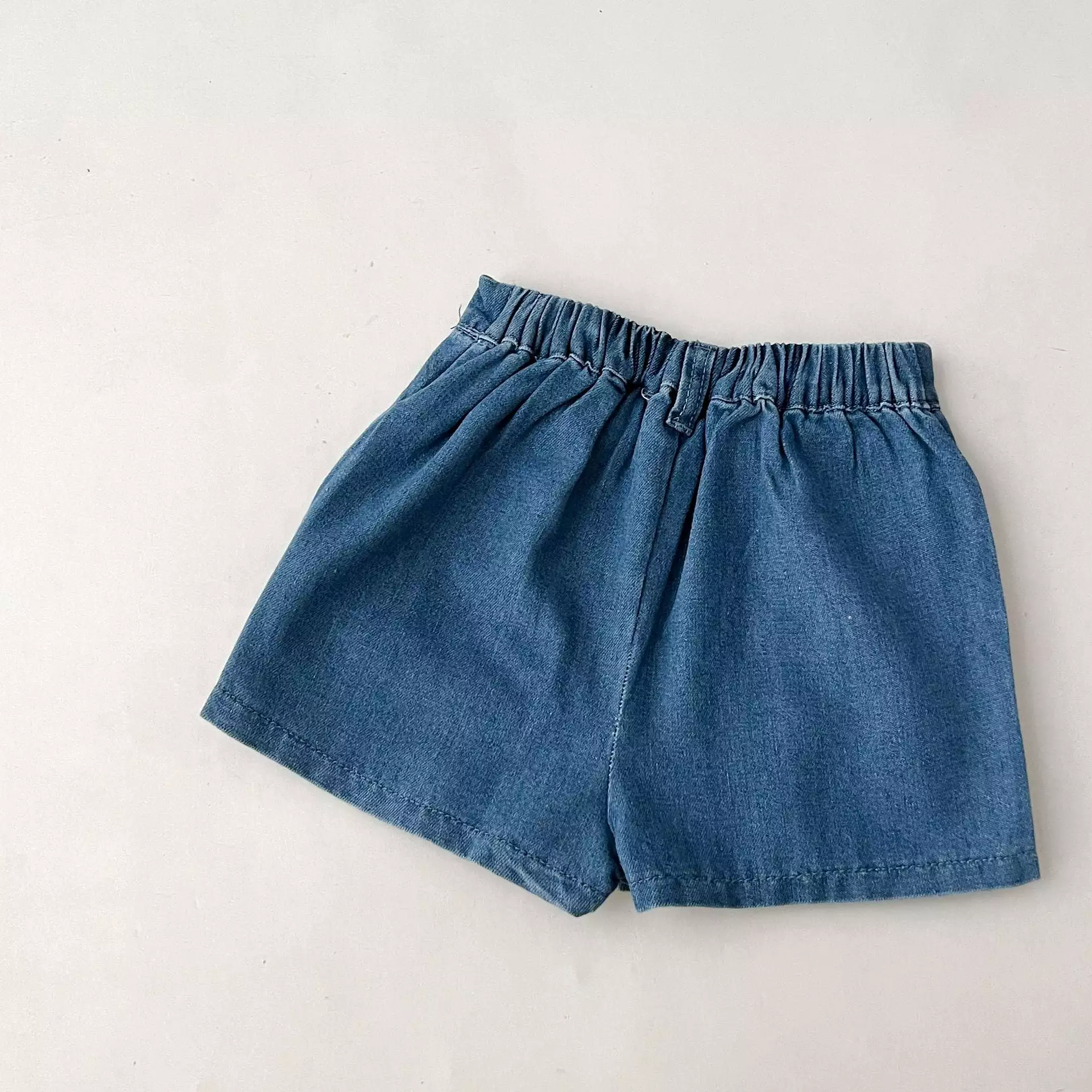 2 Pieces Set Baby Kid Girls Solid Color Tops And Shorts Wholesale 24030106