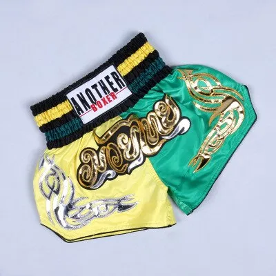 2021 Wholesale Embroidered Letter Contrast Color Splice Sports Women Muay Thai Shorts Custom Boxing Shorts Wholesale