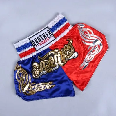 2021 Wholesale Embroidered Letter Contrast Color Splice Sports Women Muay Thai Shorts Custom Boxing Shorts Wholesale