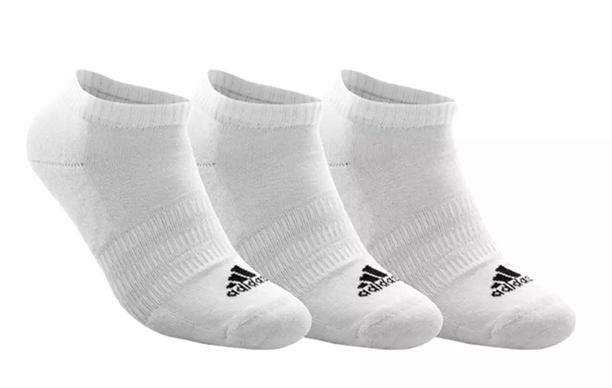 ADIDAS CUSHIONED LOW-CUT SOCKS WHITE 3 PAIRS