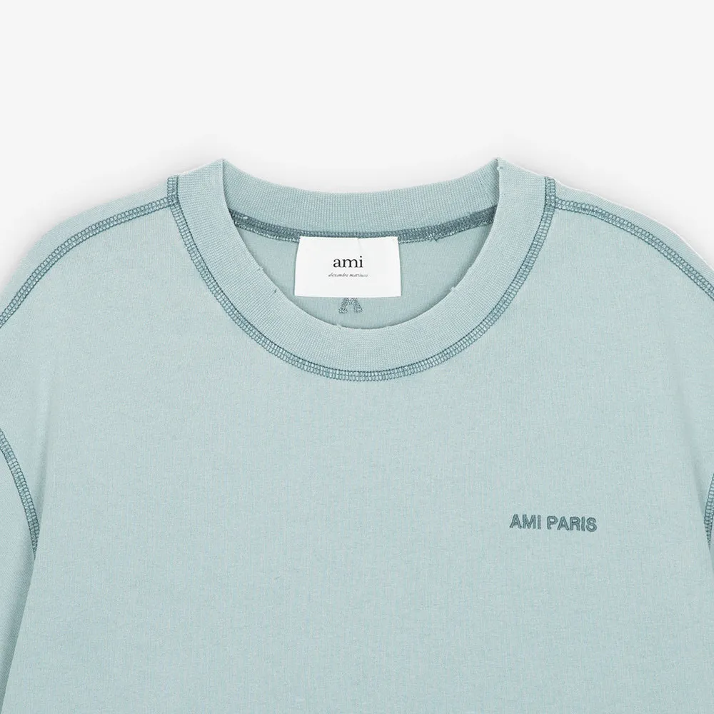 AMI PARIS  |Unisex Street Style Logo Designers T-Shirts