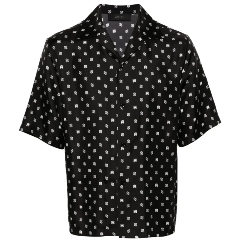 AMIRI  |Monogram Street Style Cotton Short Sleeves Logo Shirts