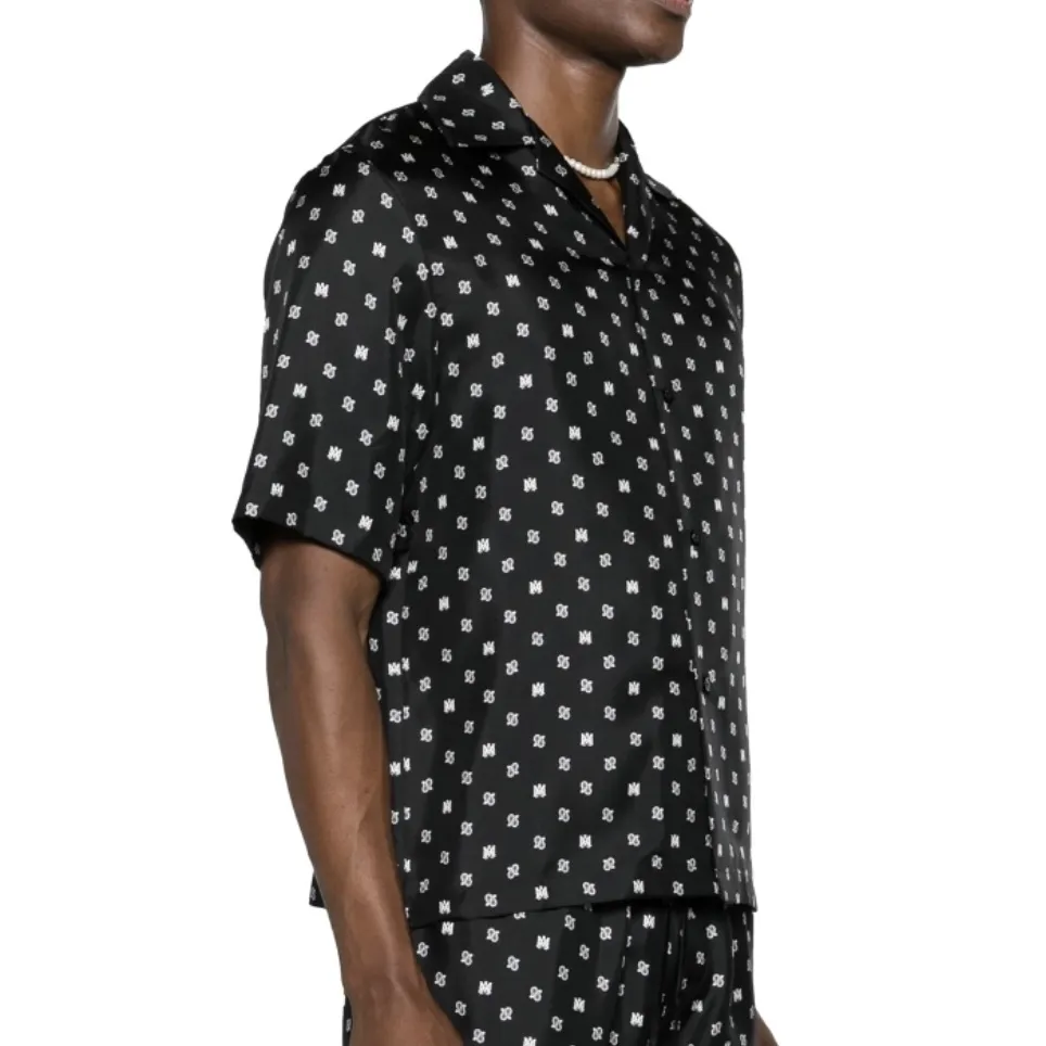 AMIRI  |Monogram Street Style Cotton Short Sleeves Logo Shirts