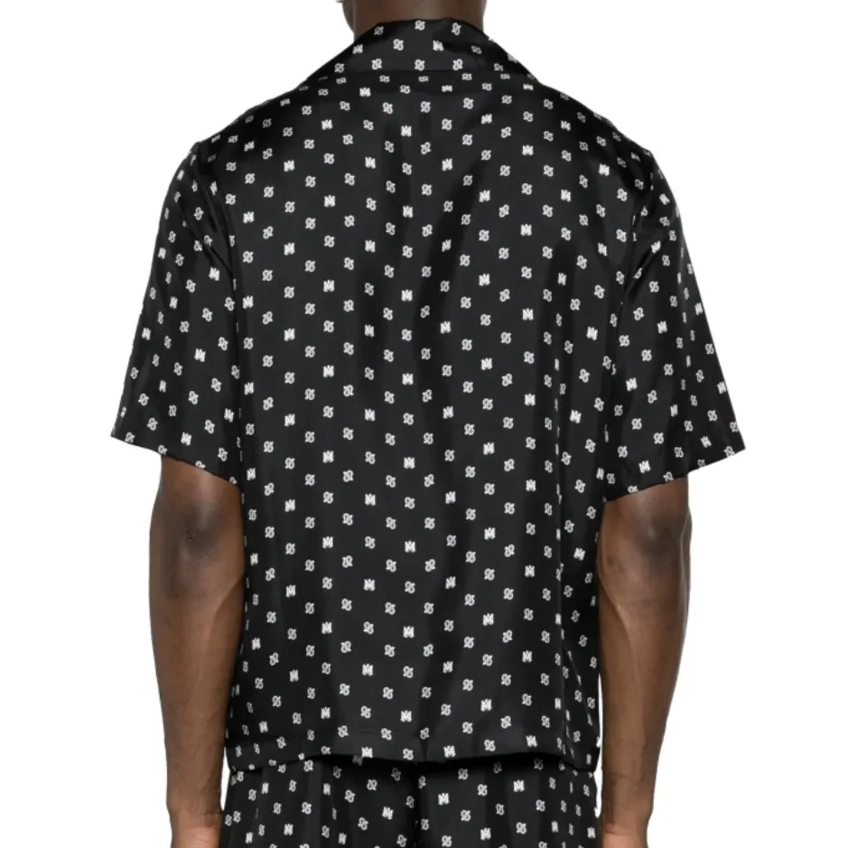 AMIRI  |Monogram Street Style Cotton Short Sleeves Logo Shirts