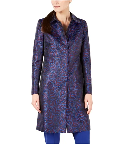 Anne Klein Womens Jacquard Coat, TW1