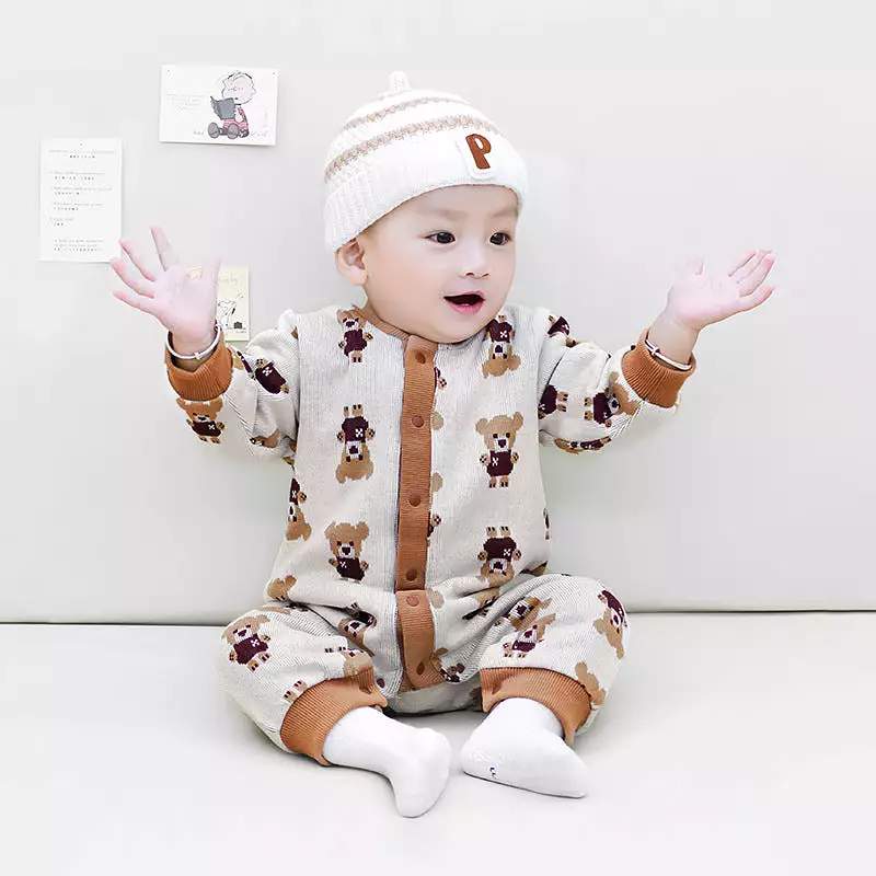 Baby Boys Animals Print Jumpsuits Wholesale 231019183