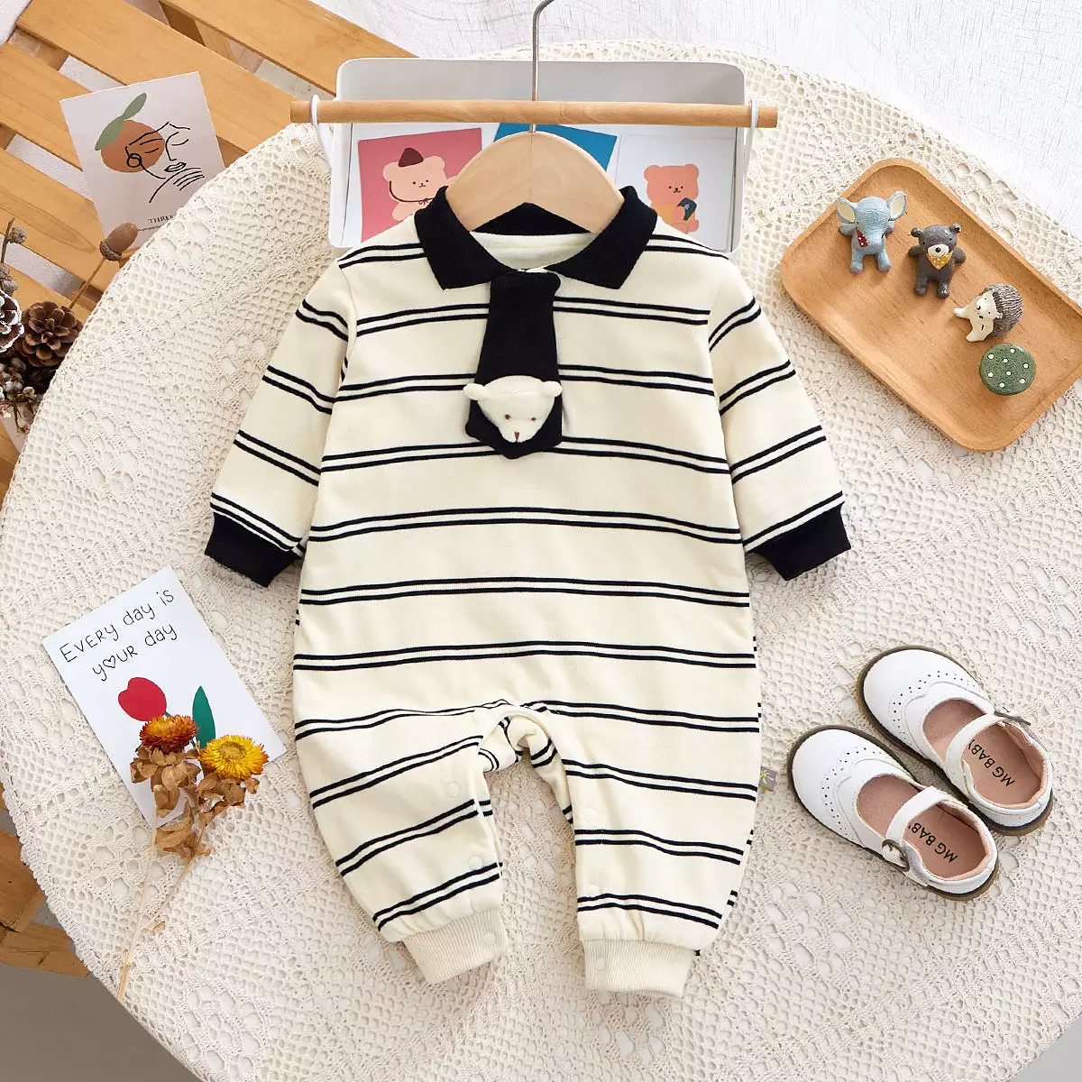 Baby Boys Striped Jumpsuits Wholesale 231019105