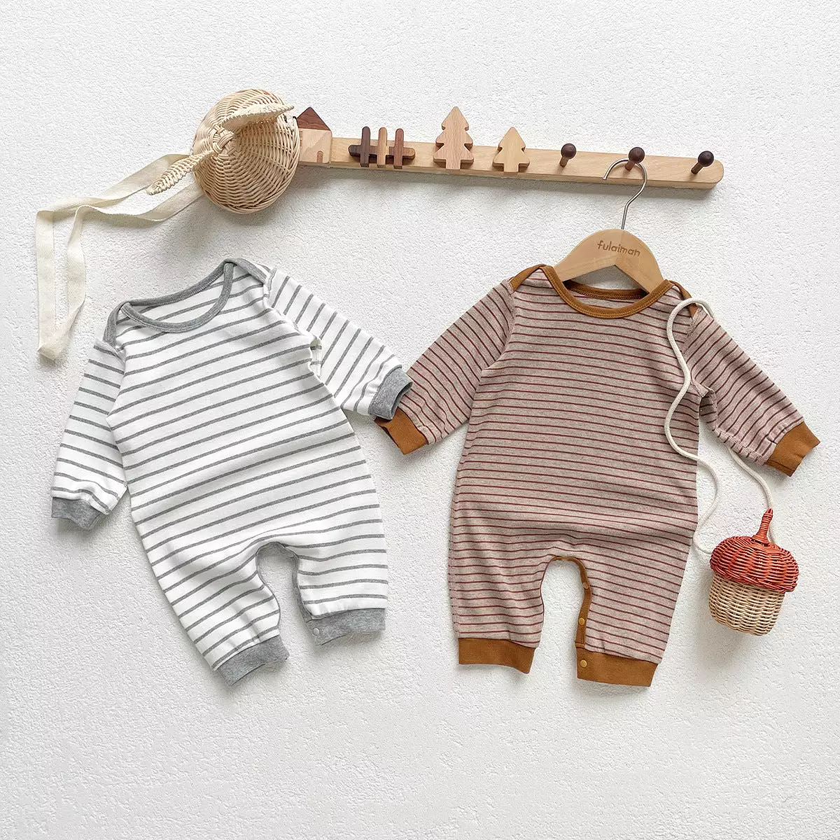 Baby Boys Striped Jumpsuits Wholesale 231019111