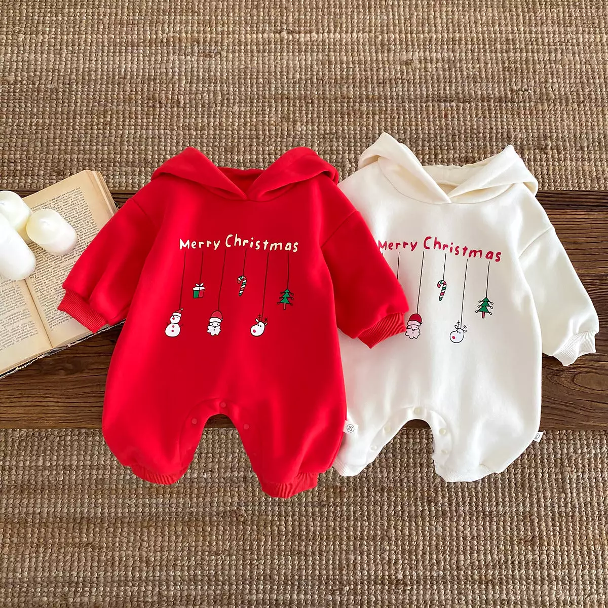 Baby Girls Boys Letters Cartoon Christmas Jumpsuits Wholesale 23101984