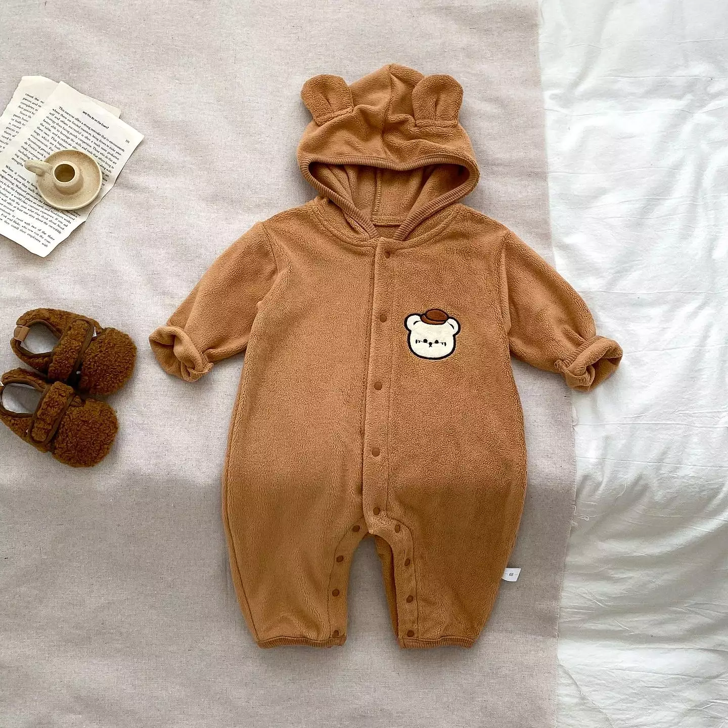 Baby Girls Boys Solid Color Cartoon Jumpsuits Wholesale 23101974