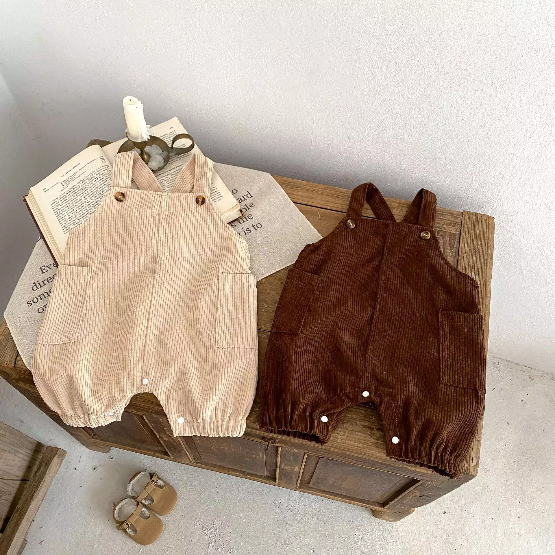 Baby Girls Boys Solid Color Jumpsuits Wholesale 24011158