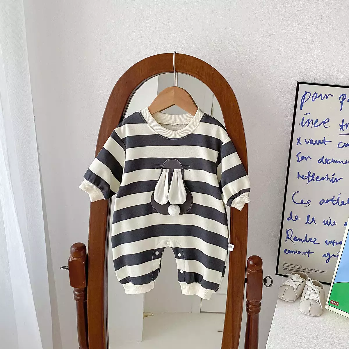 Baby Girls Boys Striped Cartoon Jumpsuits Wholesale 23101989