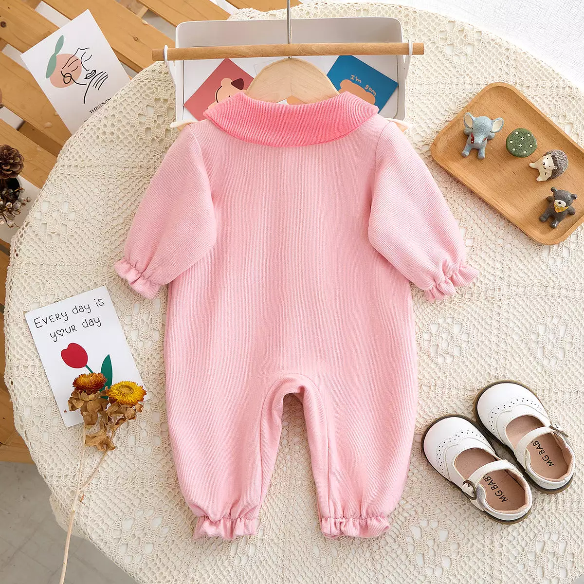 Baby Girls Embroidered Jumpsuits Wholesale 231019172