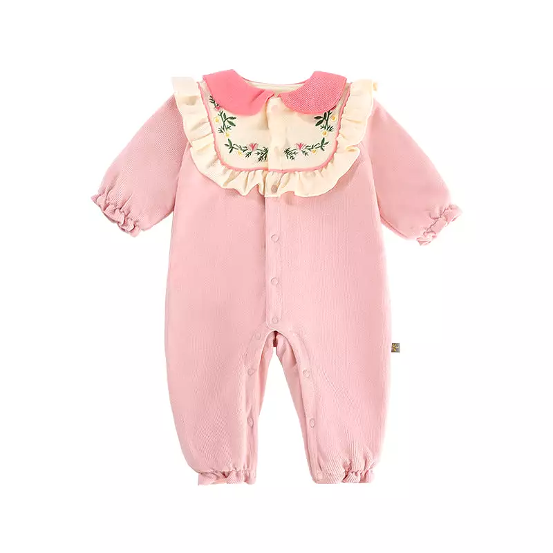 Baby Girls Embroidered Jumpsuits Wholesale 231019172