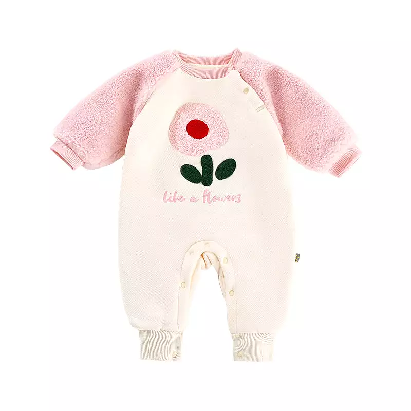 Baby Girls Flower Embroidered Jumpsuits Wholesale 231019130