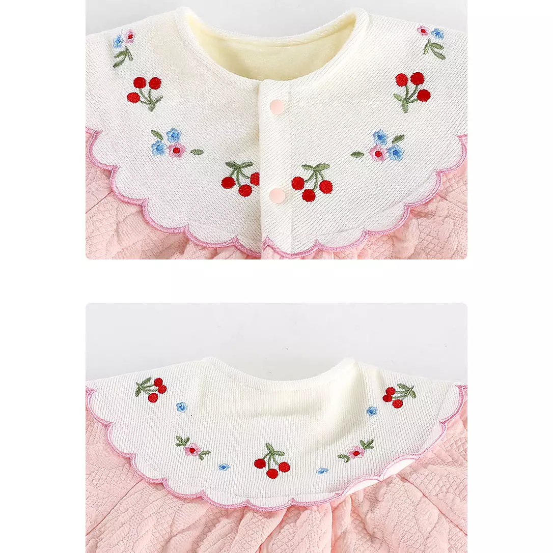 Baby Girls Flower Embroidered Jumpsuits Wholesale 231019224