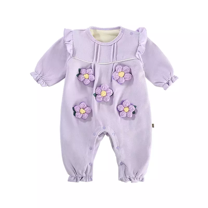 Baby Girls Flower Jumpsuits Wholesale 23101997