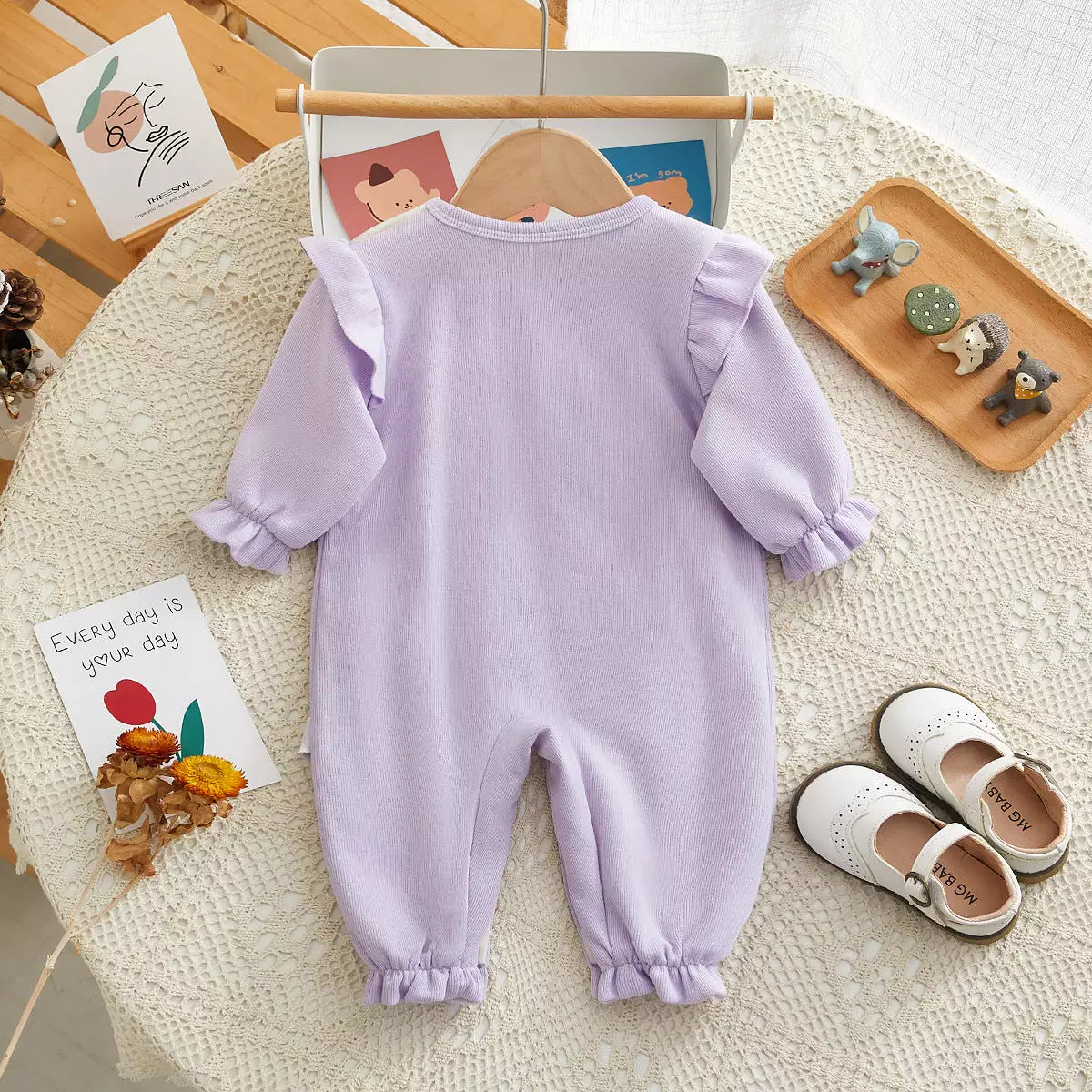 Baby Girls Flower Jumpsuits Wholesale 23101997