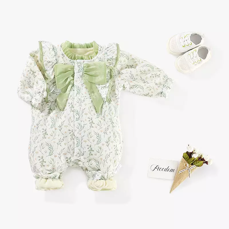 Baby Girls Flower Print Jumpsuits Wholesale 231019110