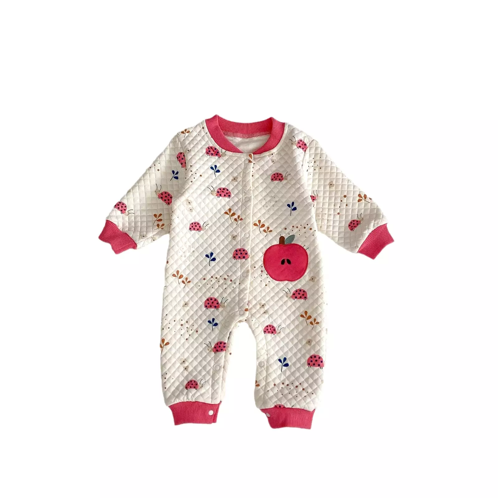 Baby Girls Fruit Cartoon Print Jumpsuits Wholesale 24011168