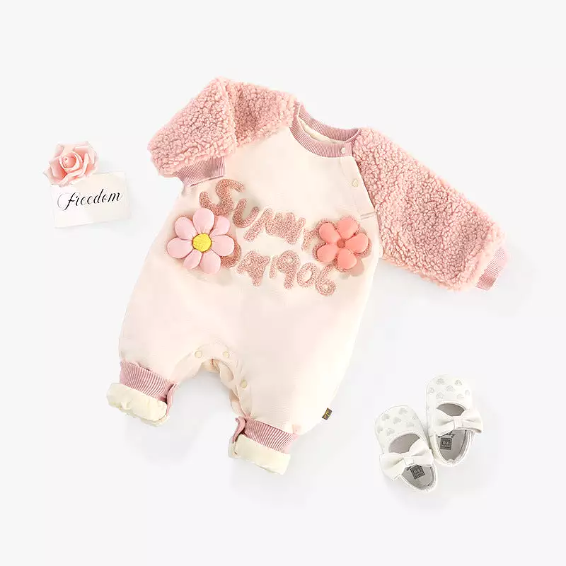 Baby Girls Letters Flower Jumpsuits Wholesale 231019217