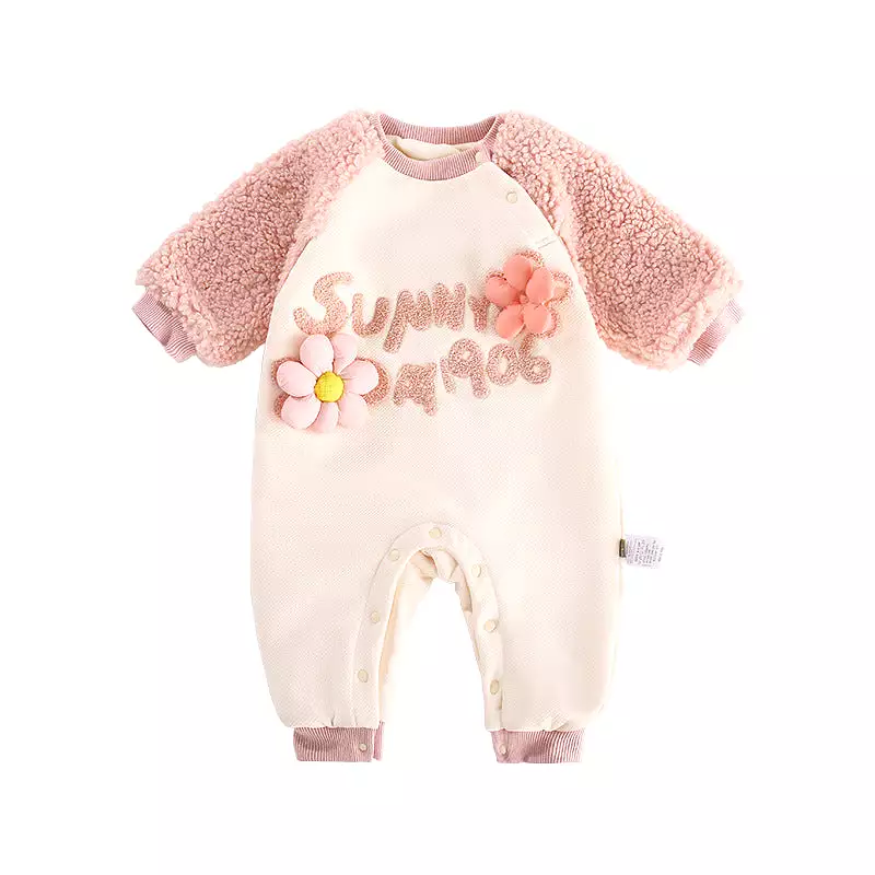 Baby Girls Letters Flower Jumpsuits Wholesale 231019217