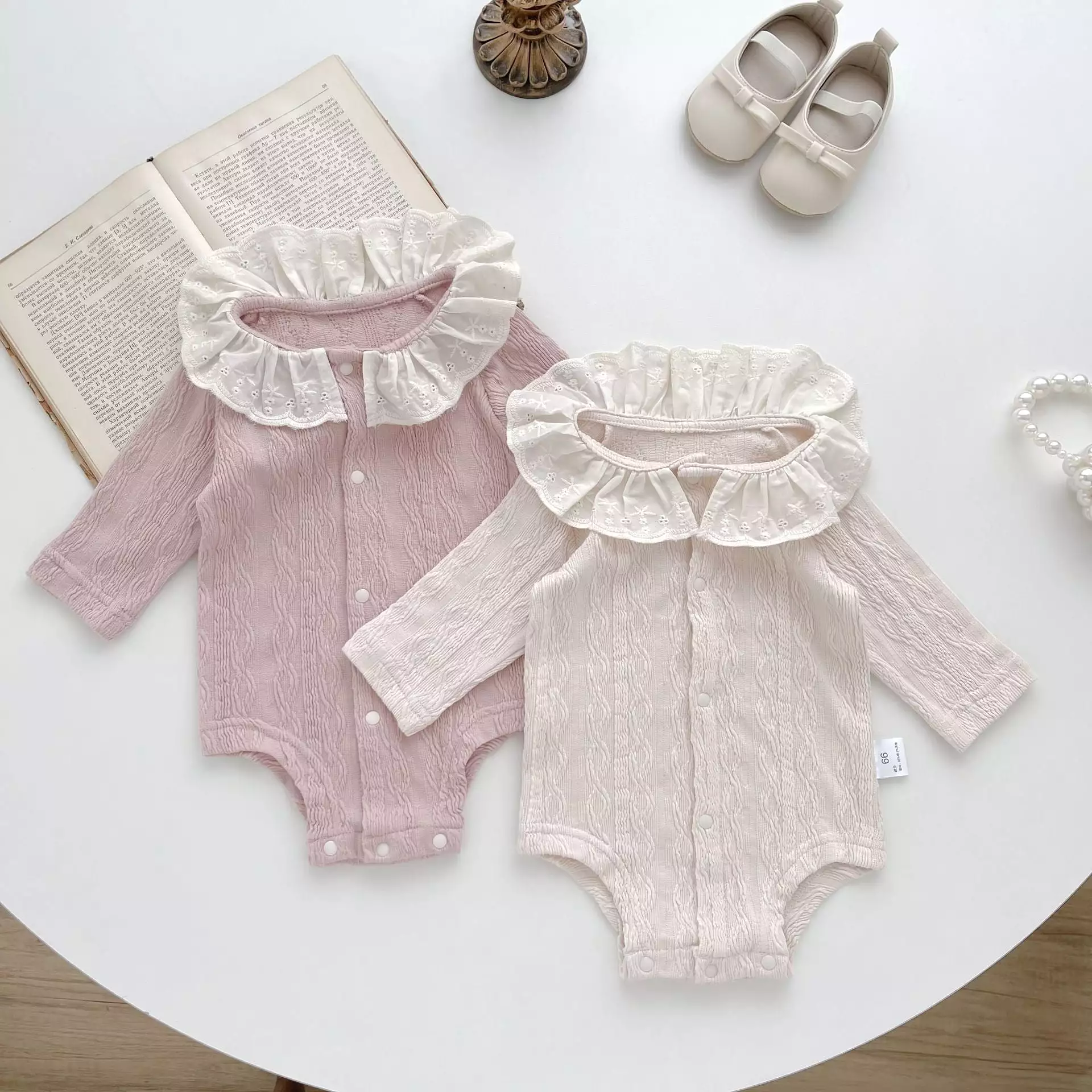 Baby Girls Solid Color Rompers Jumpsuits Wholesale 240301103