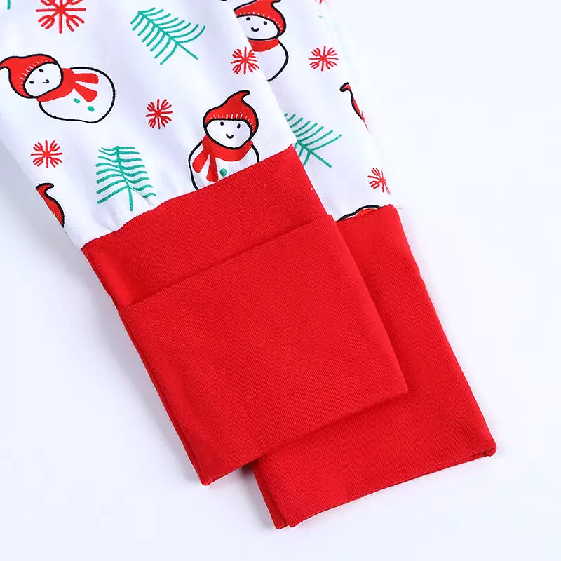 Baby Kid Girls Boys Color-blocking Cartoon Print Christmas Jumpsuits Wholesale 23101510