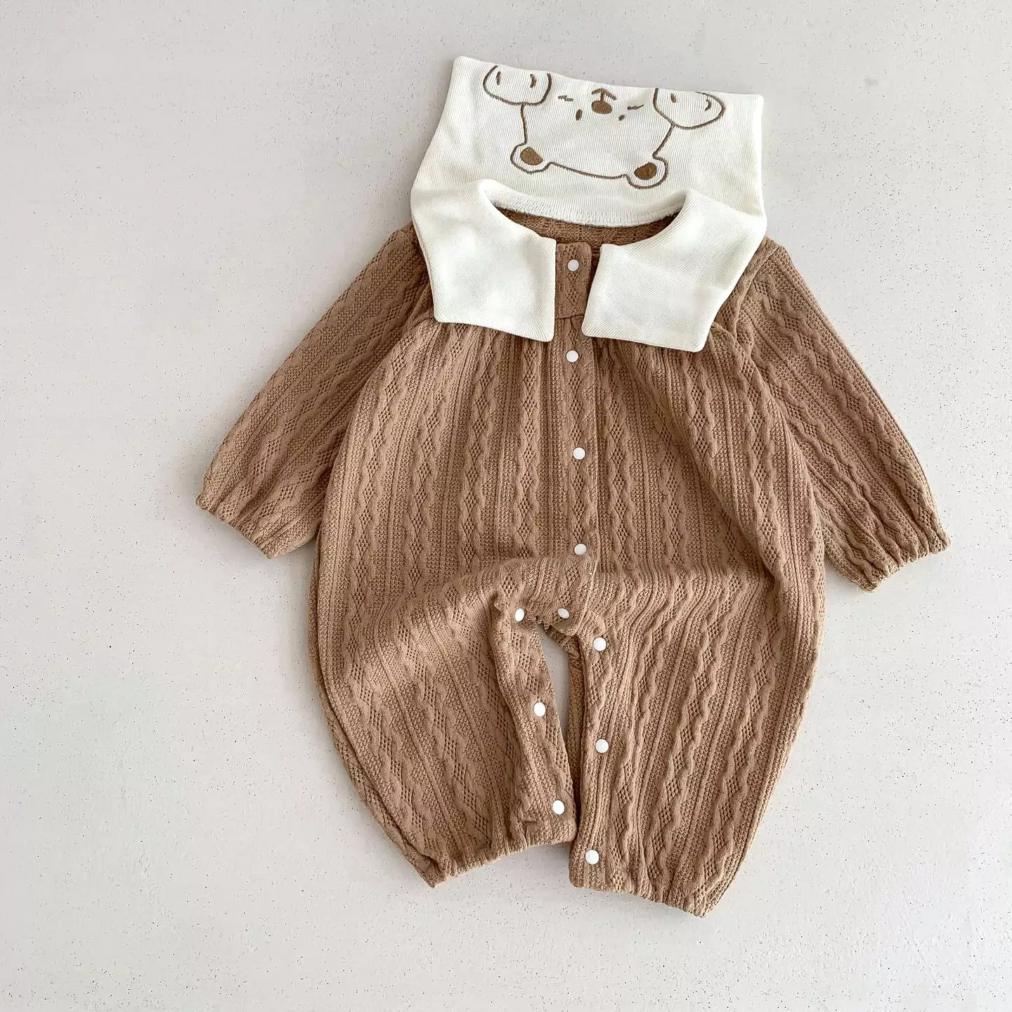 Baby Kid Girls Boys Solid Color Cartoon Jumpsuits Wholesale 23101944