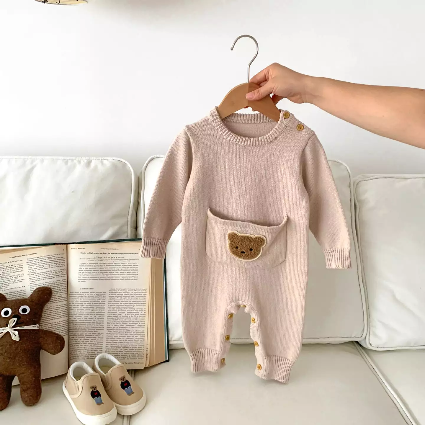 Baby Kid Girls Boys Solid Color Cartoon Jumpsuits Wholesale 23101947