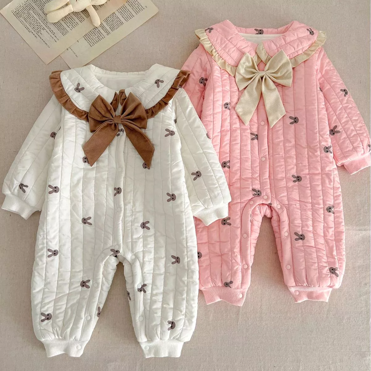 Baby Kid Girls Cartoon Print Jumpsuits Wholesale 231130175