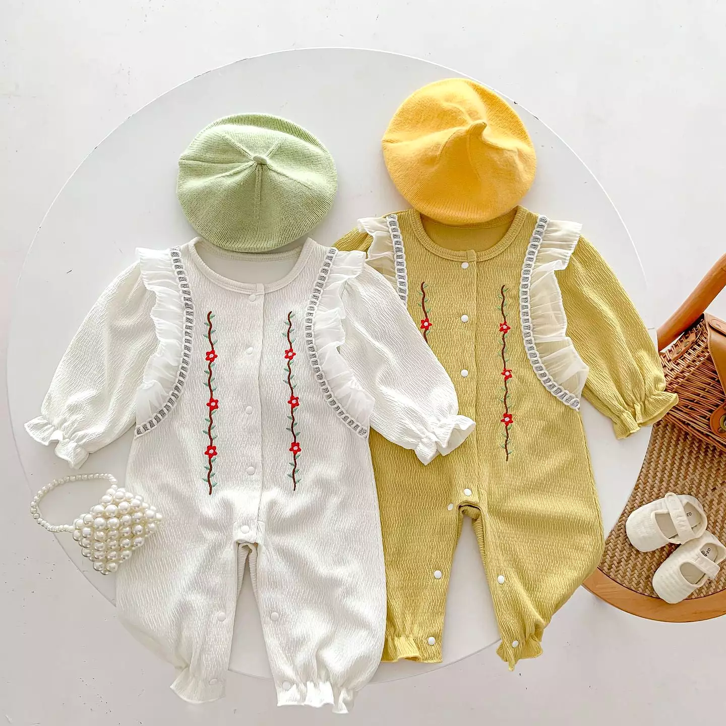 Baby Kid Girls Flower Jumpsuits Wholesale 23101938