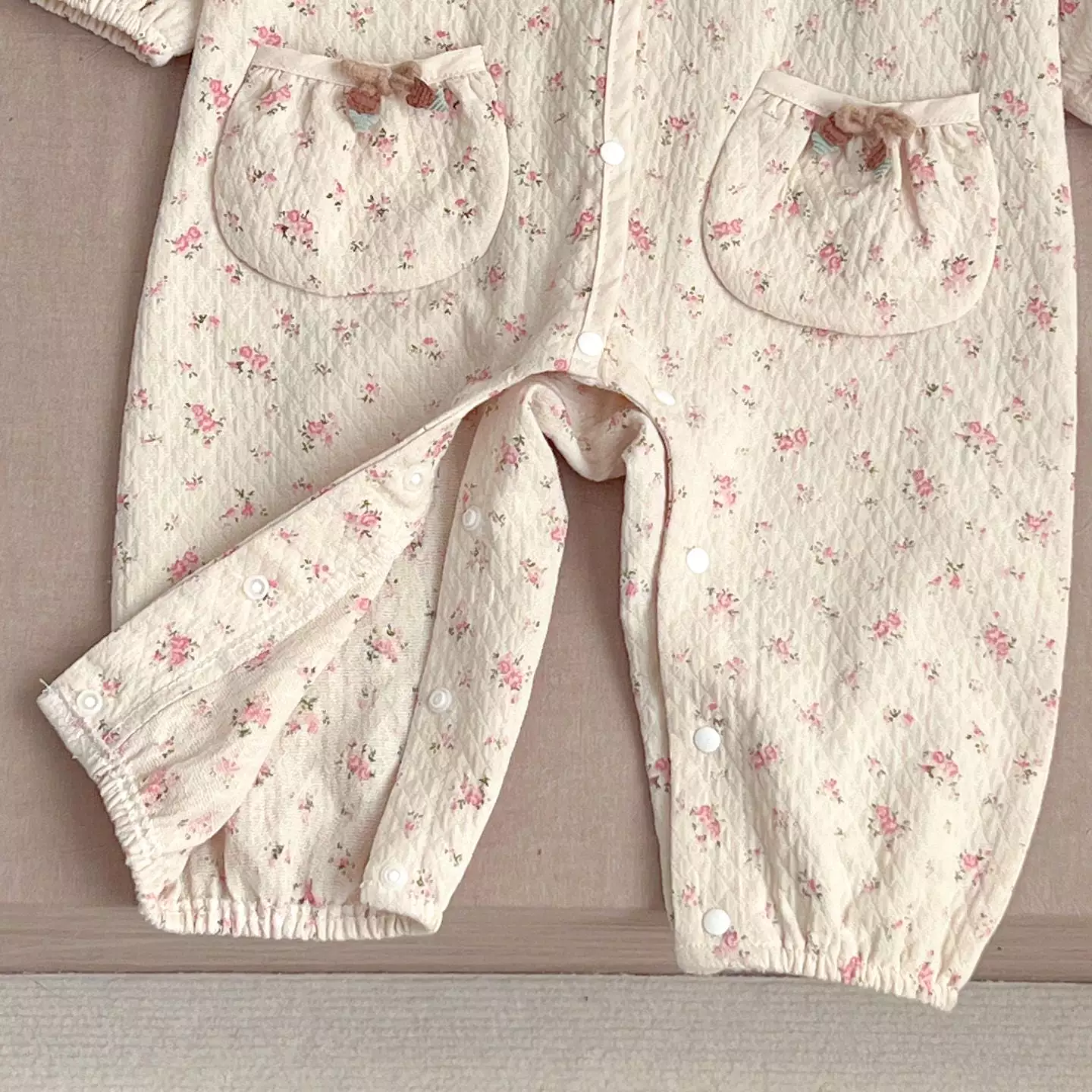 Baby Kid Girls Flower Print Print Jumpsuits Wholesale 240301111