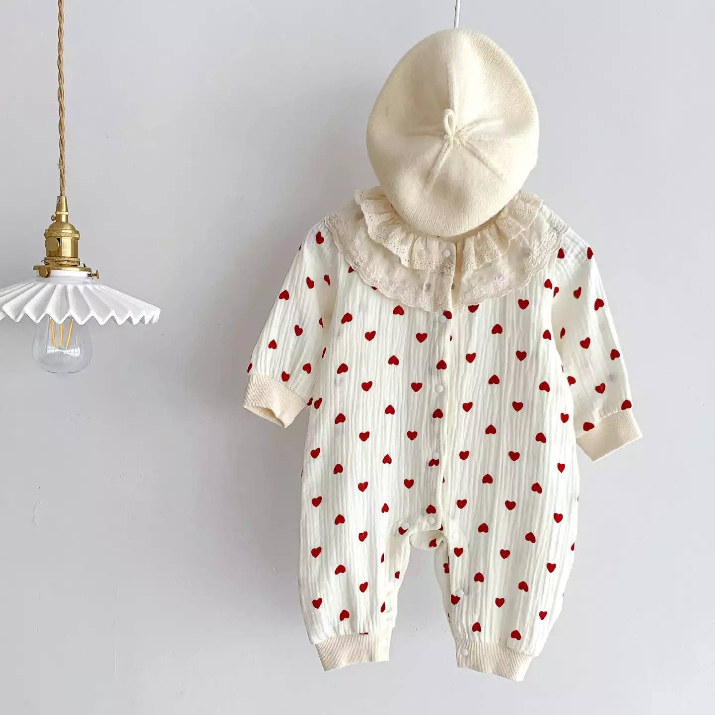 Baby Kid Girls Love heart Print Jumpsuits Wholesale 23101936