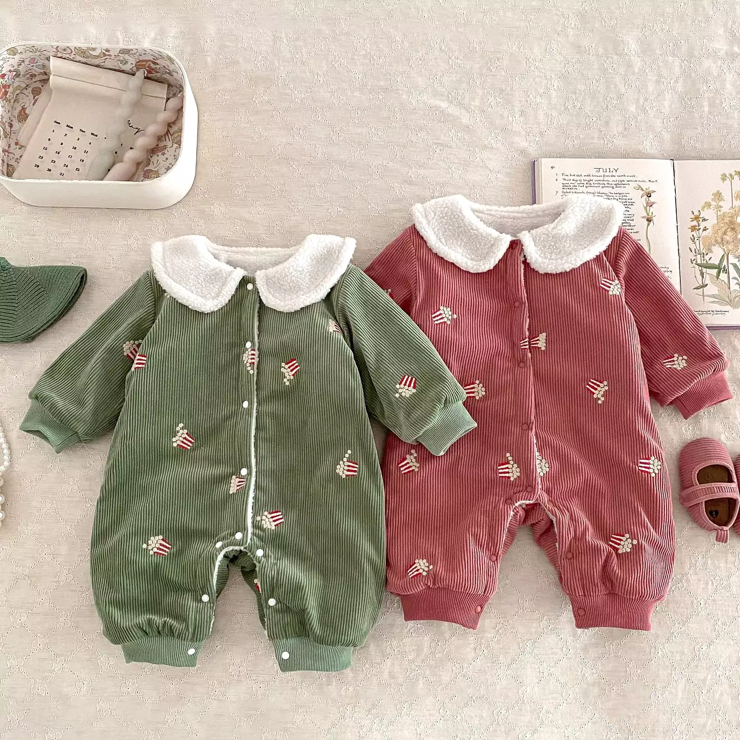 Baby Kid Girls Solid Color Print Jumpsuits Wholesale 231019136