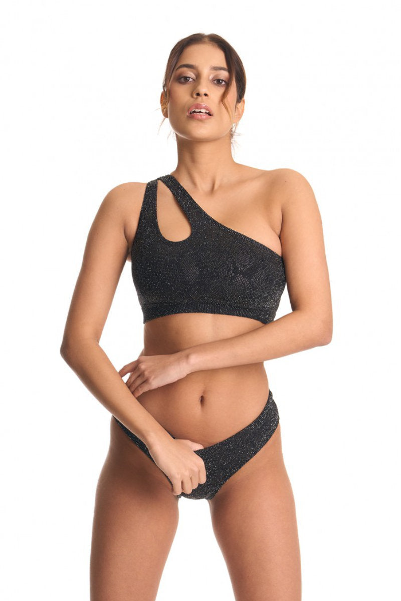 Bandurska Someday Top - Shimmery Black