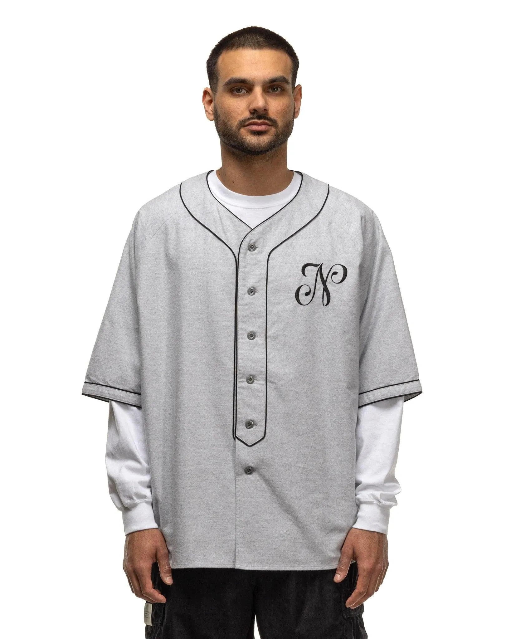 Baseball Shirt SS Grey