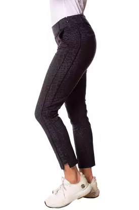 Black/Navy Snakeskin Stretch Ankle Pant