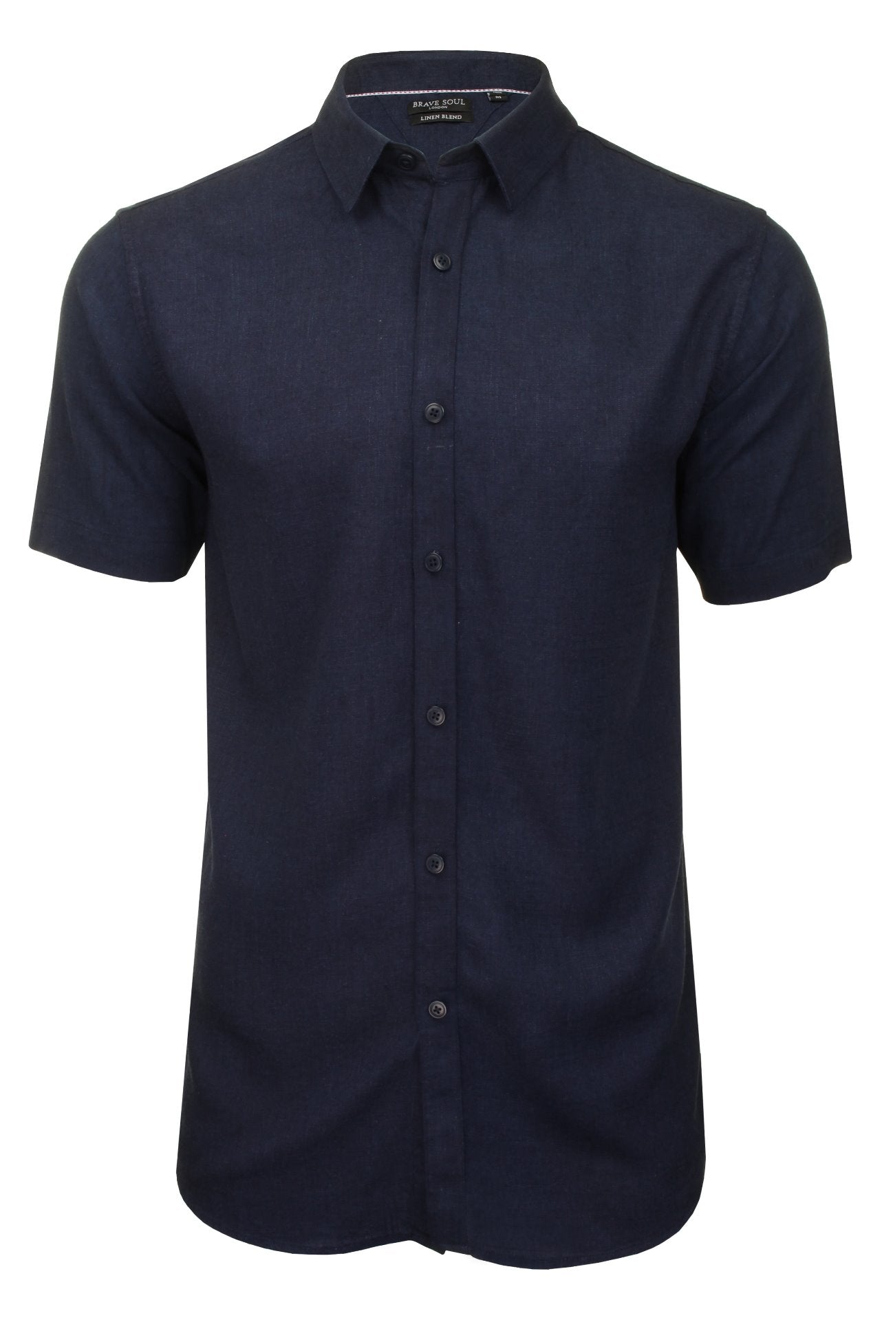 Brave Soul Mens Linen Shirt 'ESK' - Short Sleeved