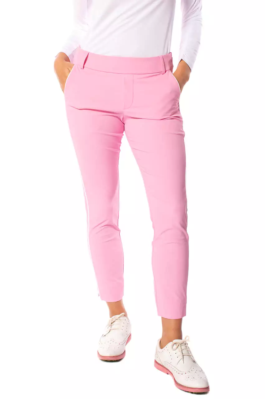 Bubble Gum Pink Stretch Ankle Pant