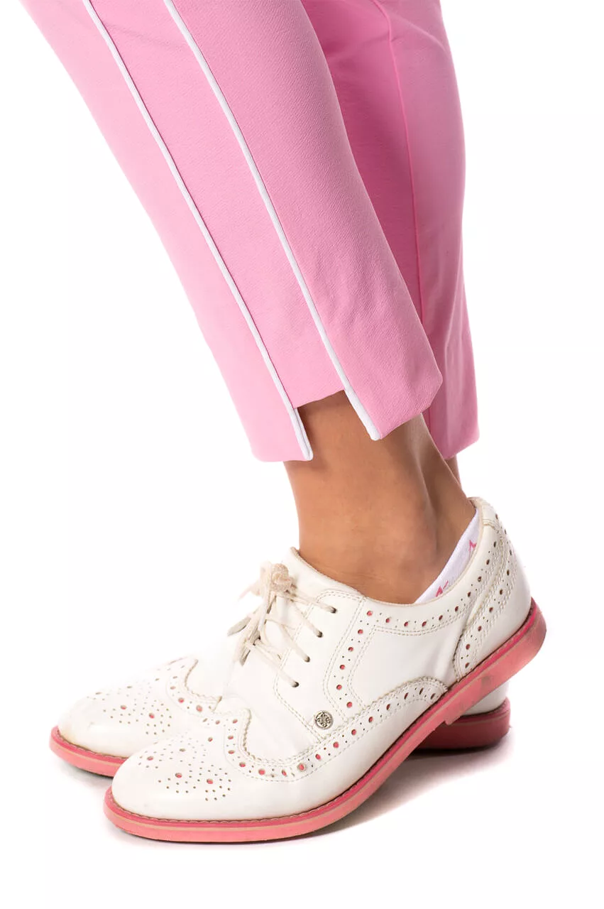 Bubble Gum Pink Stretch Ankle Pant