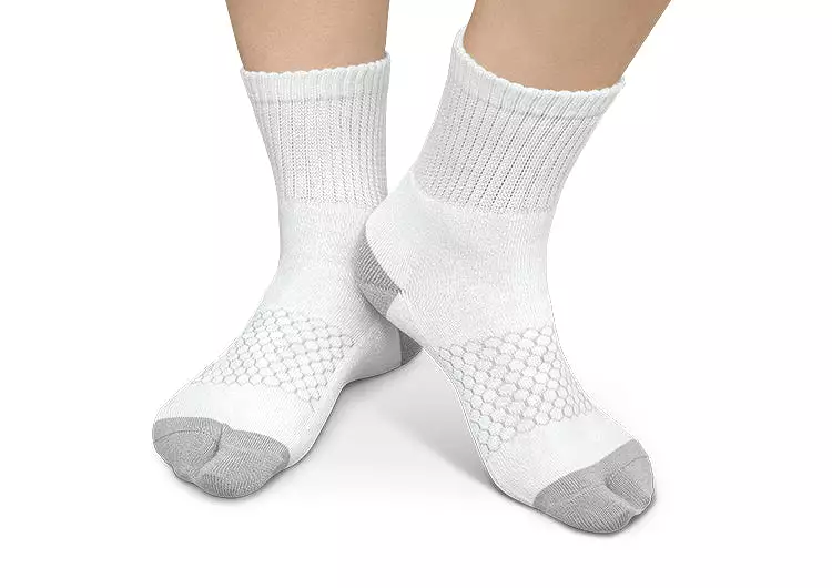 Bunion Relief, Padded Ankle Socks - White