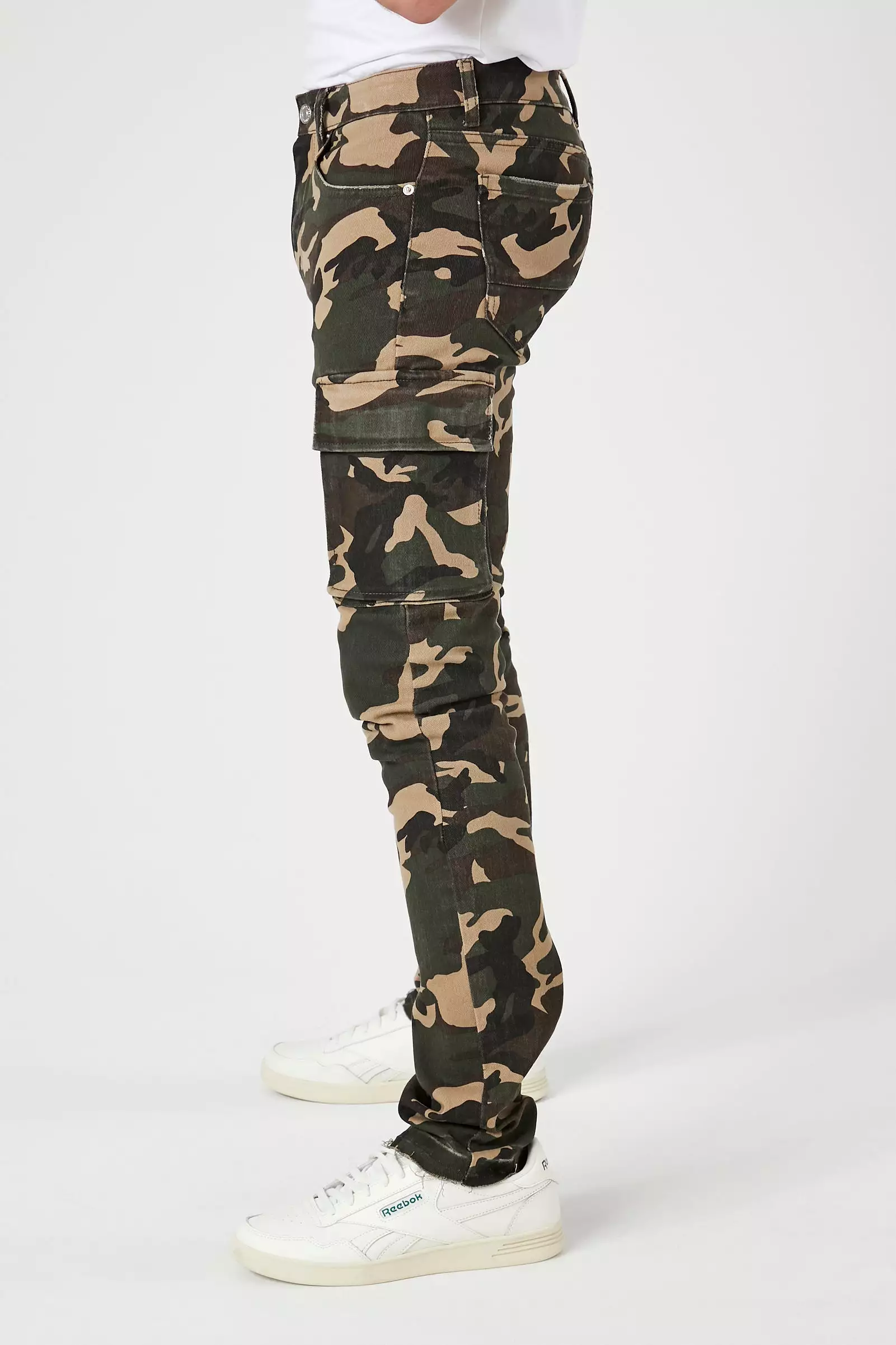 Camo Print Cargo Skinny Jeans