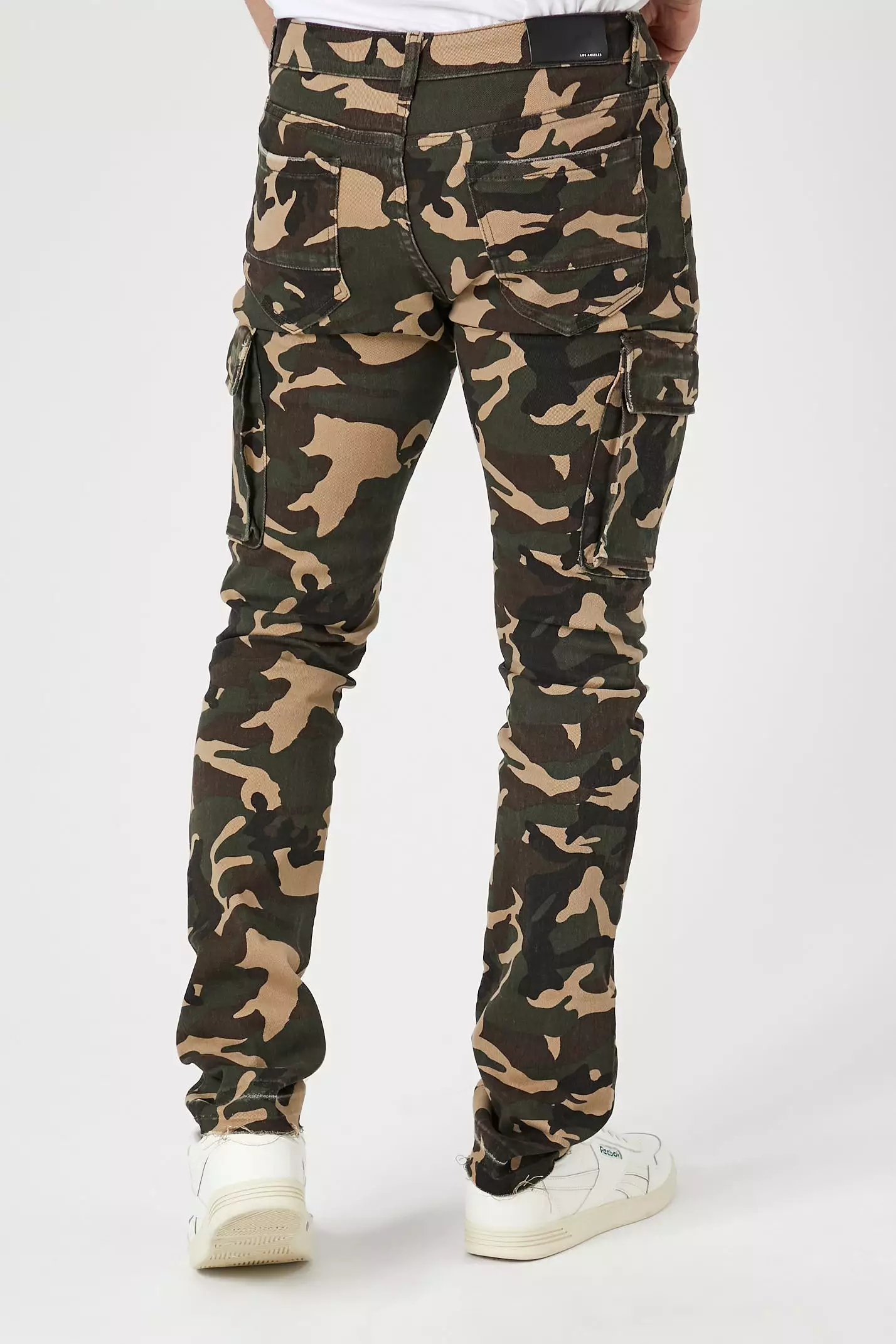 Camo Print Cargo Skinny Jeans